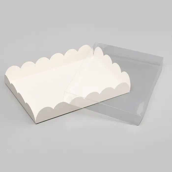 Коробка для печенья, белая, 25&times;18&times;4 см