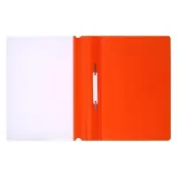 Папка-скоросшиватель Calligrata, А4, 120 мкм, оранжевая, прозрачный верх