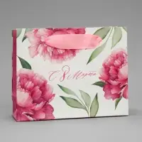 Пакет подарочный ламинированный, упаковка, &laquo;8 марта&raquo;, S 12 х 15 х 5.5 см