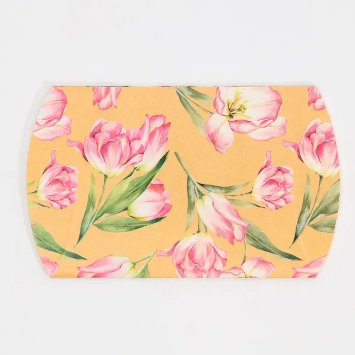 Коробка подарочная складная фигурная, упаковка, &laquo;Цветы&raquo;, 11 х 8 х 2 см