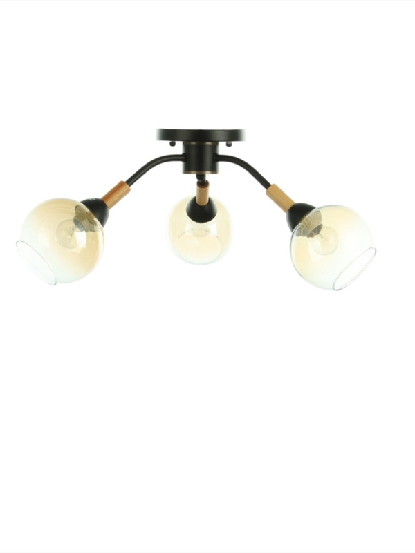 Люстра "Гундер" 3хЕ27 40Вт черный 57х57х25 см