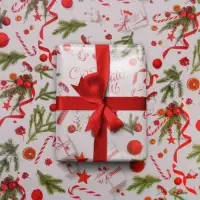 Упаковочная бумага на новый год &laquo;С Новым Годом&raquo;, 70 х 100 см, глянцевая