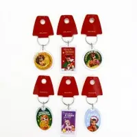 Брелок из пластика &laquo;Новогодний&raquo;, 6 шт., 5&times;4 см, МИКС