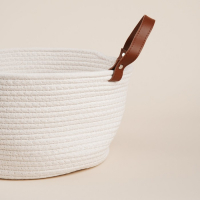 Корзина для хранения SL Home &laquo;Луиза&raquo;, плетёная ручной работы, 33&times;33&times;16 см, цвет белый