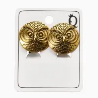 Клипсы "Винтаж" сова, цвет чернёное золото