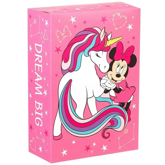 Подарочная коробка, складная, 6х23х7.5 см, Минни Маус и Единорог
