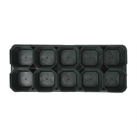 Набор для рассады: стаканы по 300 мл (10 шт.), поддон 41 &times; 17 см, цвет МИКС