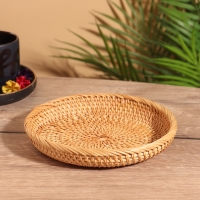 Тарелка плетёная 19х19х3 см, ротанг