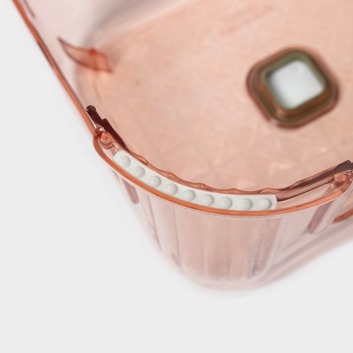 Табурет-подставка &laquo;Кристалл&raquo;, пластик, 31&times;26&times;22,3 см, персиковый