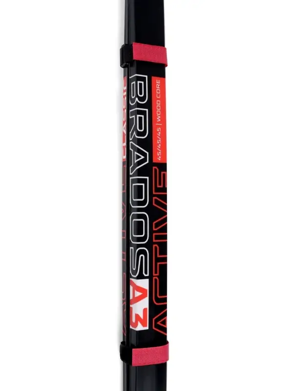 Зажим-липучка для лыж узкий, черный/малиновый