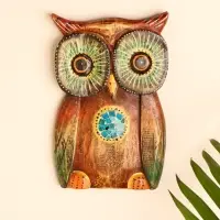 Настенное панно "Сова с узором" 25х16х2 см МИКС