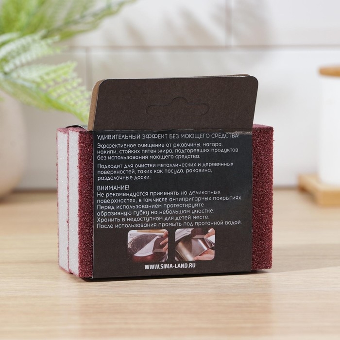 Губки для посуды Raccoon &laquo;Чудо-губка&raquo;, 2 шт, чистящие,10,5&times;7&times;5 см