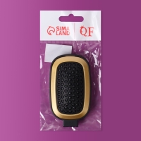 Расчёска массажная, складная, зеркалом, 9,5 &times; 5,5 см, цвет чёрный