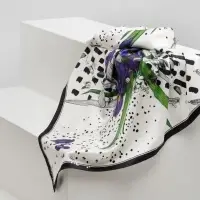 Платок шелковый Delicate, ирисы