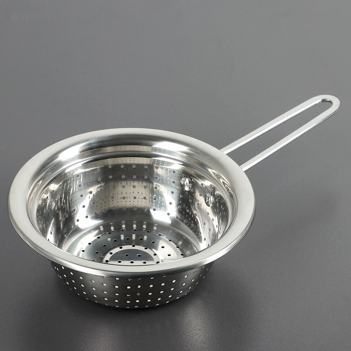 Дуршлаг из нержавеющей стали Доляна &laquo;Гудвин&raquo;, d=20 см, длинная ручка