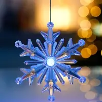 Подвеска светодиодная &laquo;Ледяная снежинка&raquo; 11 см, 1 LED, от батареек LR41&times;3, свечение RGB