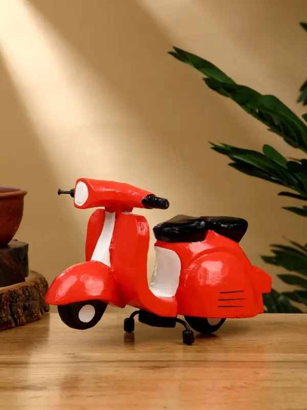 Сувенир "Мопед" дерево 20х13х14 см, цв. красный