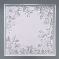 Пленка для цветов, &laquo;Цветы с каймой&raquo;, розовый, 57&times;57 см