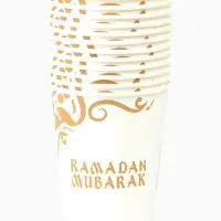 МП Набор бумжаной посуды &laquo;Ramadan Mubarak&raquo;, белый, 12 персон