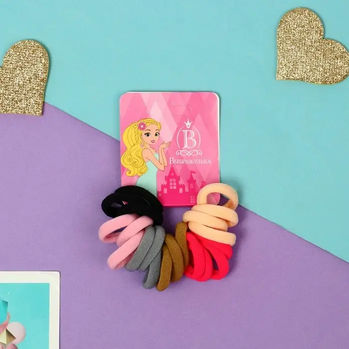 Резинка для волос "Синди" (набор 20 шт) огонёк, 3 см