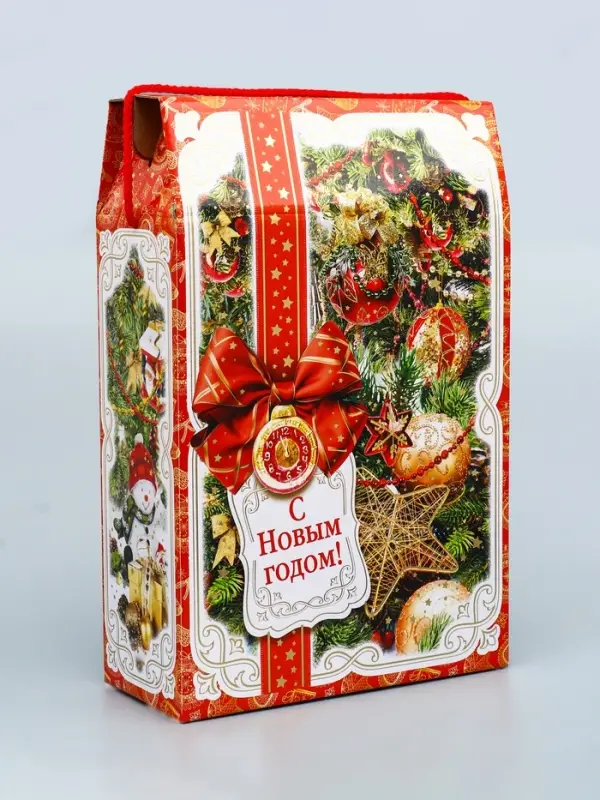 Коробка подарочная новогодняя &laquo;Яркий праздник&raquo; 22.5&times;34&times;10 см