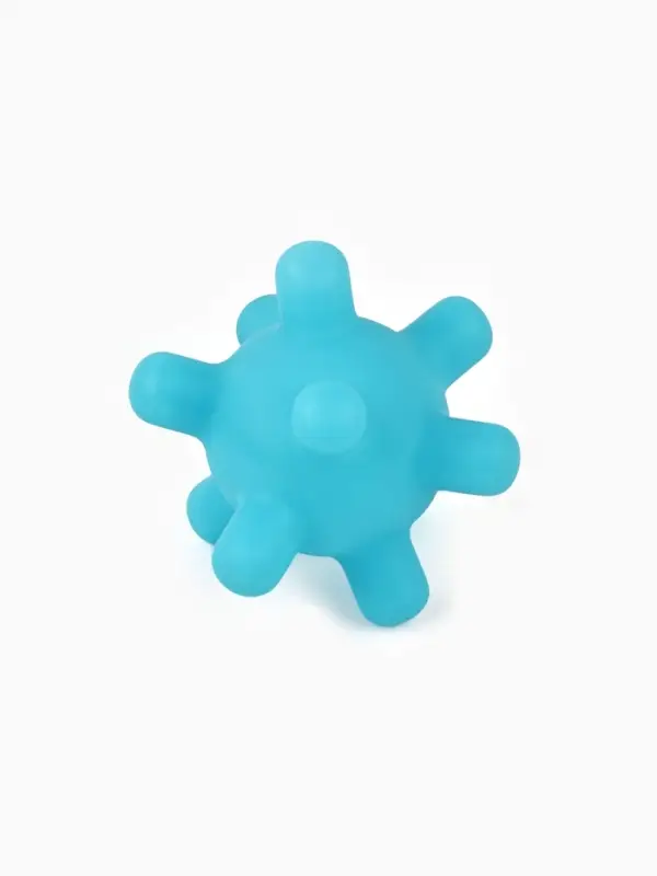 Игрушка пищащая "Мячик, шипы", 5 см, голубая