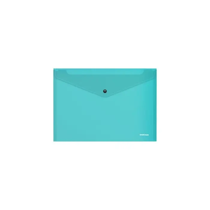 Папка-конверт на кнопке А5+ (239x189x9 мм), 180 мкм, ErichKrause Vivid, глянцевая, полупрозрачная, микс