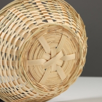 Корзина плетёная, бамбук, натуральный цвет, низкая