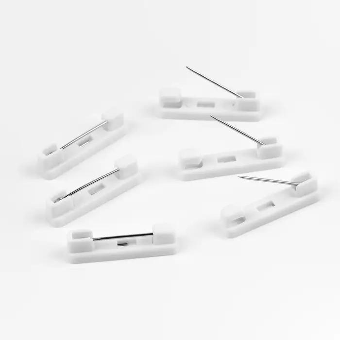 Основа для броши, 22 мм, 20 шт, цвет белый