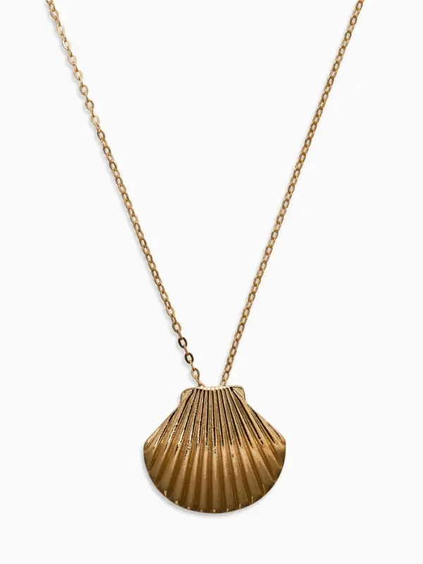 Кулон "Ракушка" вонголе, цвет золото 50+удл