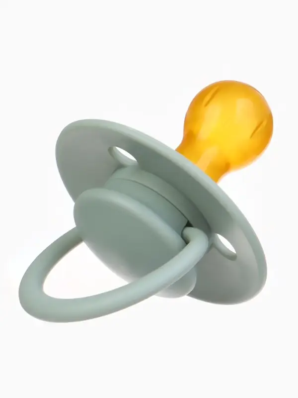 Соска - пустышка классическая, латекс, цв.серо-зелёный, в контейнере, от 6 мес., M&B