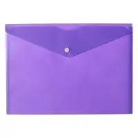 Папка-конверт на кнопке А4, 180 мкм, Calligrata Pastel, глянцевая, полупрозрачная, микс