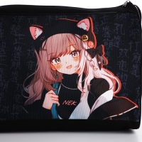 Сумка сдетская спортивная для девочки &laquo;Девочка с ушками&raquo;, 40х24х21см, отд на молнии, чёрный