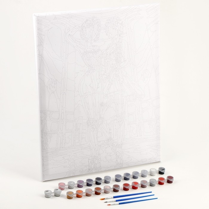 Картина по номерам на холсте с подрамником &laquo;Балерины-близняшки&raquo;, 40 х 50 см