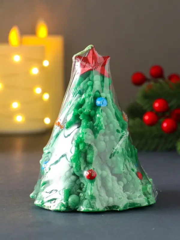 Свеча "Ёлочка нарядная" 90*108 мм