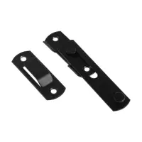 Шпингалет накладной ТУНДРА, прямой, 100 мм, черный