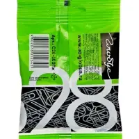 Скрепки канцелярские GLOBUS, 28 мм, 100 шт., без покрытия, флоу-пак