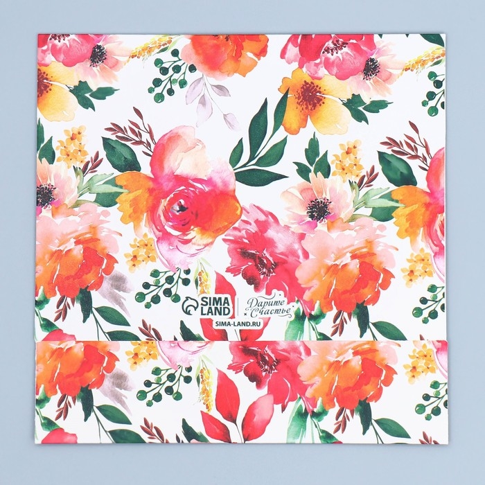 Коробка кондитерская, упаковка &laquo;Акварель&raquo;, 8 марта, 20 х 15 х 5 см