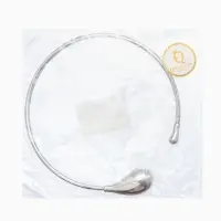 Колье-Чокер "Капли БО", цвет серебро