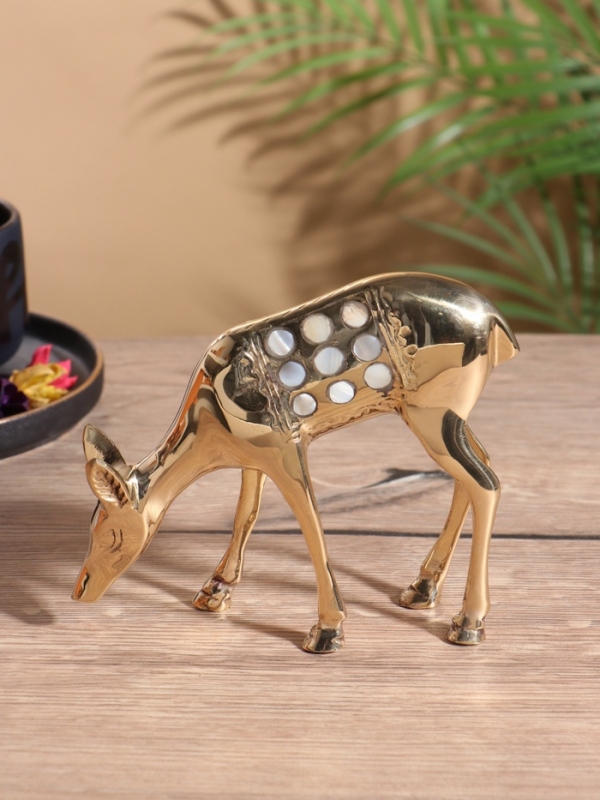 Сувенир &laquo;Косуля&raquo;, латунь с перламутром, 13&times;4.5&times;15 см