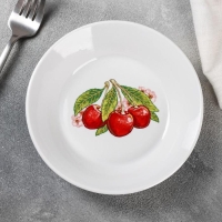 Тарелка фарфоровая &laquo;Вишня&raquo;, d=14 см