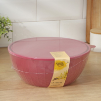 Набор пластиковых салатников с крышками &laquo;Bono&raquo;, 3 шт: 5 л, 2,8 л, 1,7 л, цвет микс