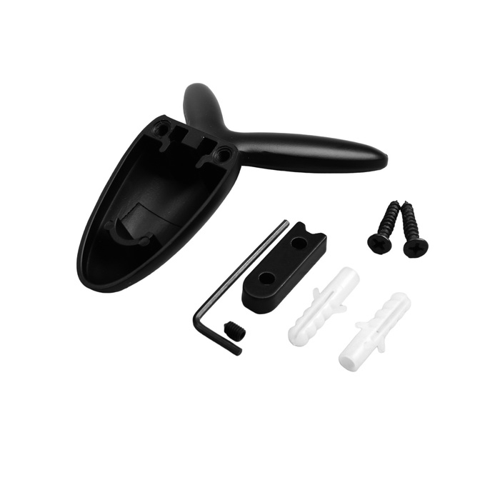 Крючок мебельный CAPPIO RABBIT, двухрожковый, черный