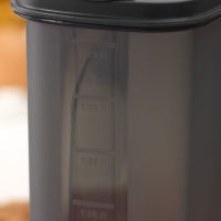 Ёмкость для сыпучих продуктов &laquo;Бест&raquo;, 2 л, 9,5&times;19&times;19 см, цвет прозрачный, крышка серая