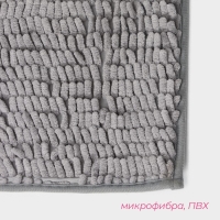 Коврик для дома Доляна &laquo;Букли длинные&raquo;, 50&times;80 см, длина букли 2 см, цвет светло-серый