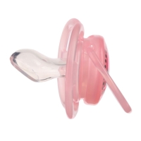 Соска - пустышка силиконовая ортодонтическая &laquo;Котик&raquo;, от 6 мес., с колпачком, цвет розовый