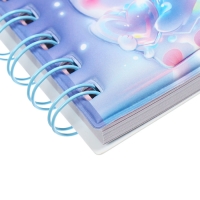 Записная книжка подарочная на гребне 80л,линия, цветной блок,обложка ПВХ 3D Зайка(10х10,5см)   10539