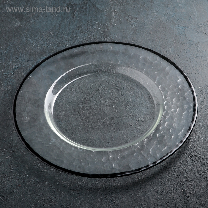 Тарелка подстановочная &laquo;Фишер&raquo;, d=35 см, цвет обводки чёрный