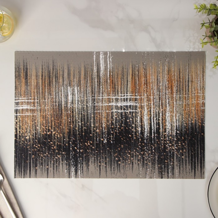 Салфетка сервировочная на стол &laquo;Сияние&raquo;, 45&times;35 см, цвет коричневый