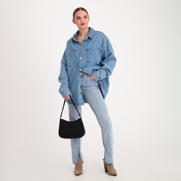 Сумка женская TEXTURA, средний размер, цвет чёрный